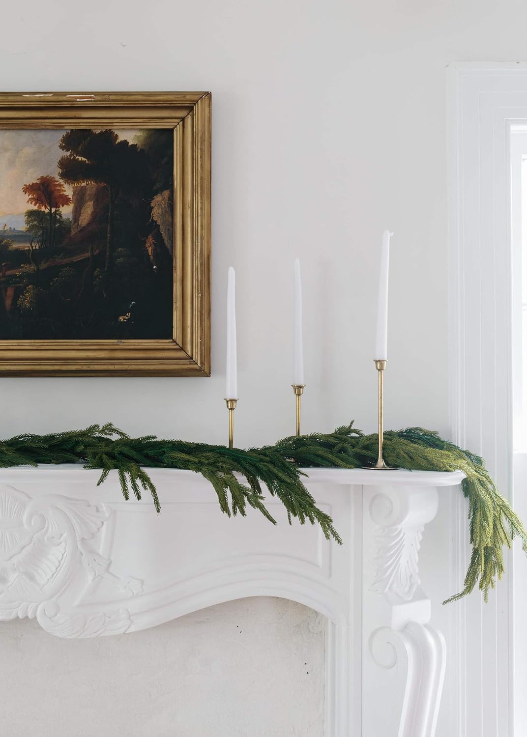 Real Touch Norfolk Pine Garland-60 Inch Artificial Evergreen Greenery