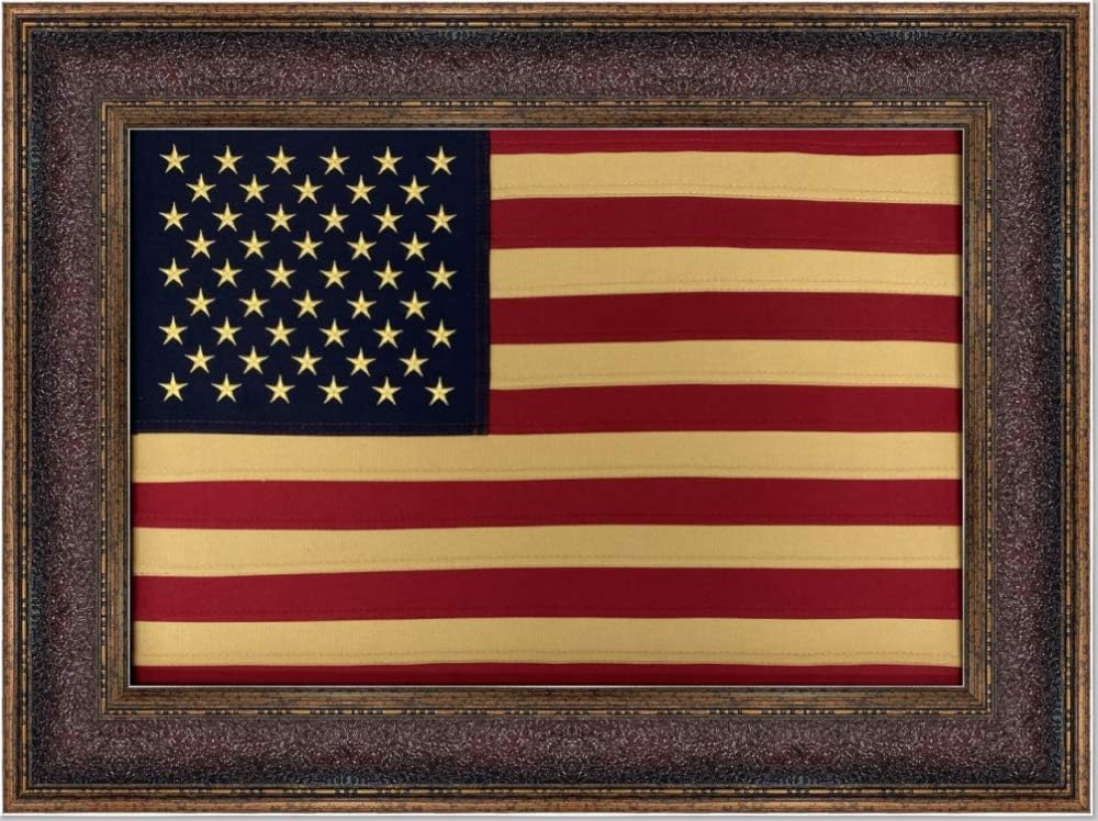 Vintage Framed American Flag Wall Art
