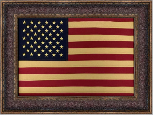 Vintage Framed American Flag Wall Art