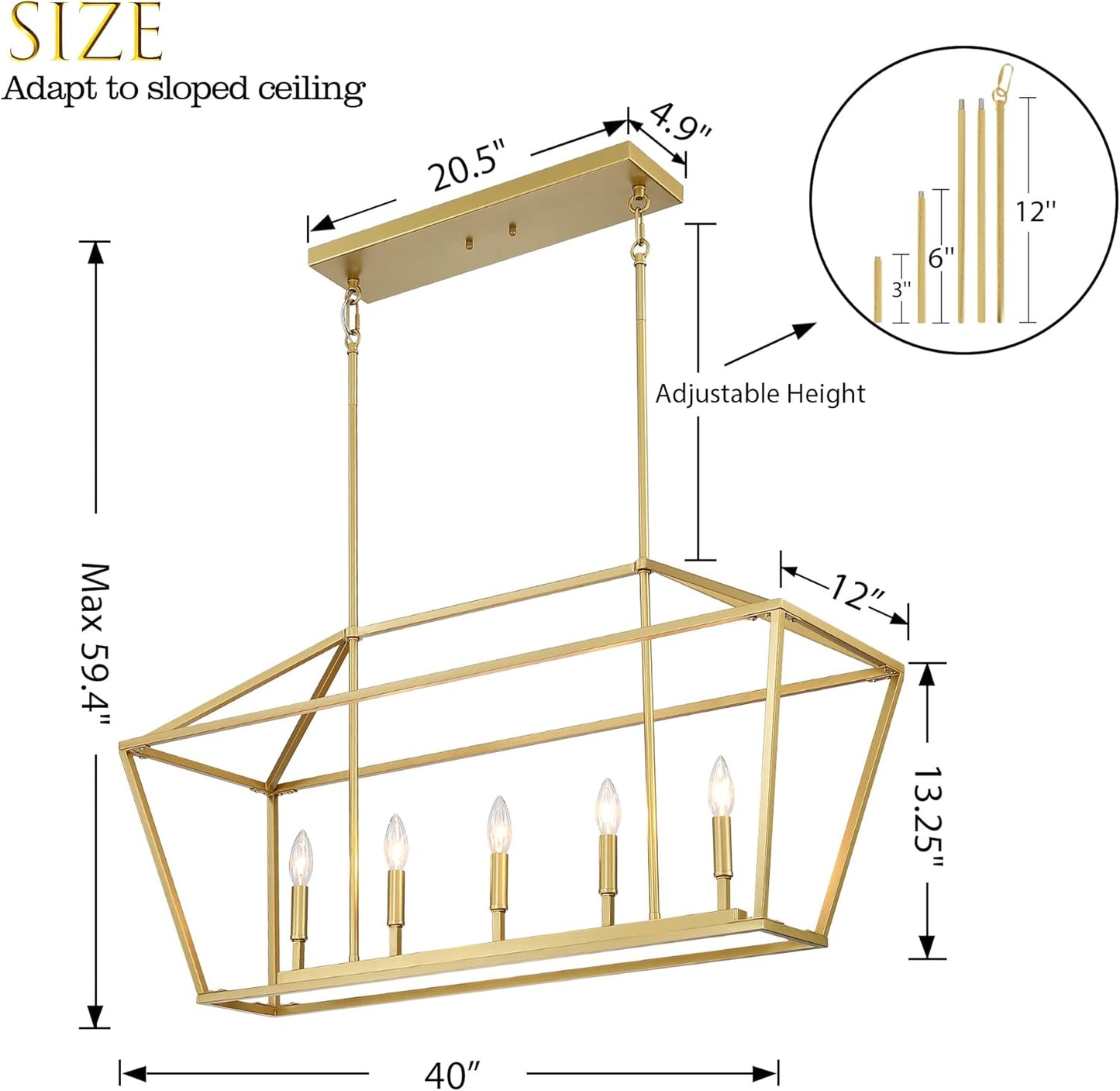 Modern Farmhouse Golde Linear Chandelier