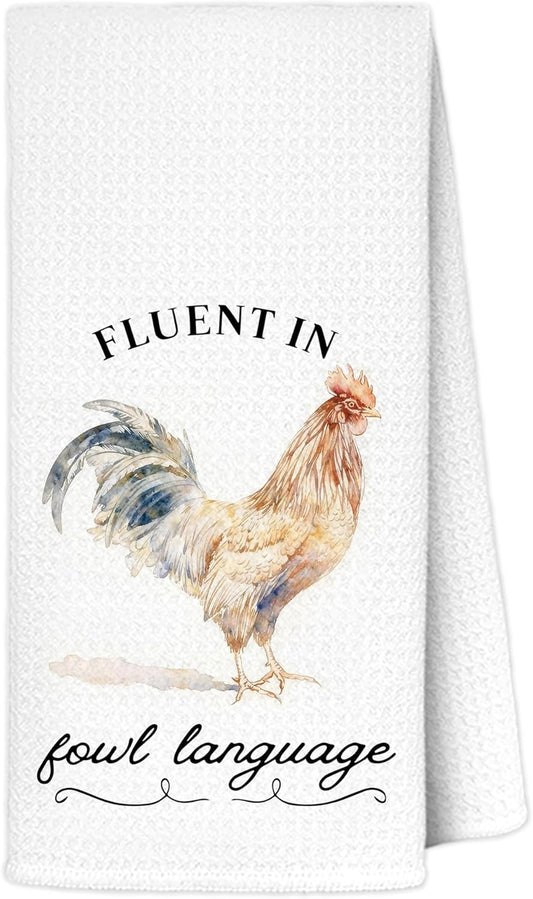 Funny Rooster Kitchen Towel