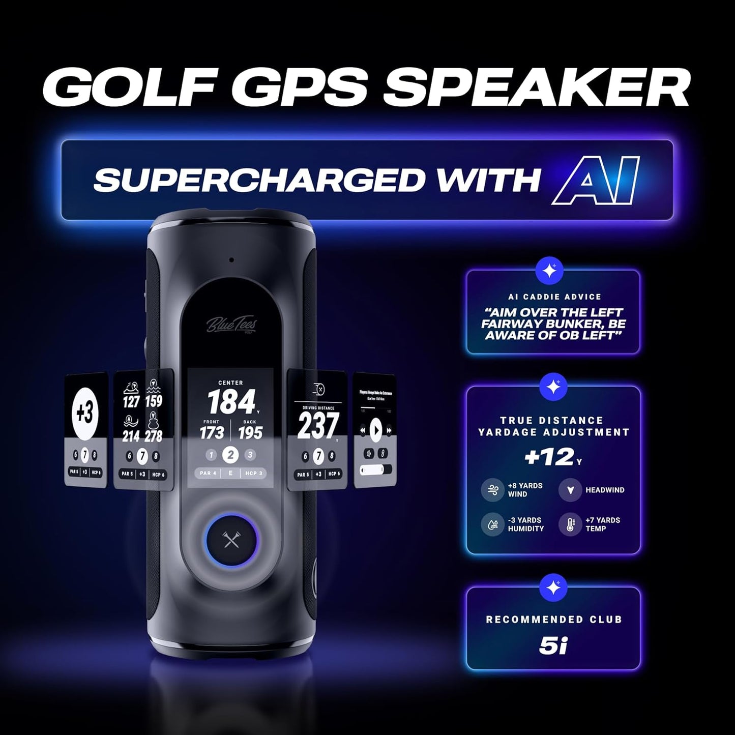 Blue Tees Golf Player + GPS Speaker