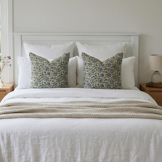 Line and loop Linen Pillow Covers