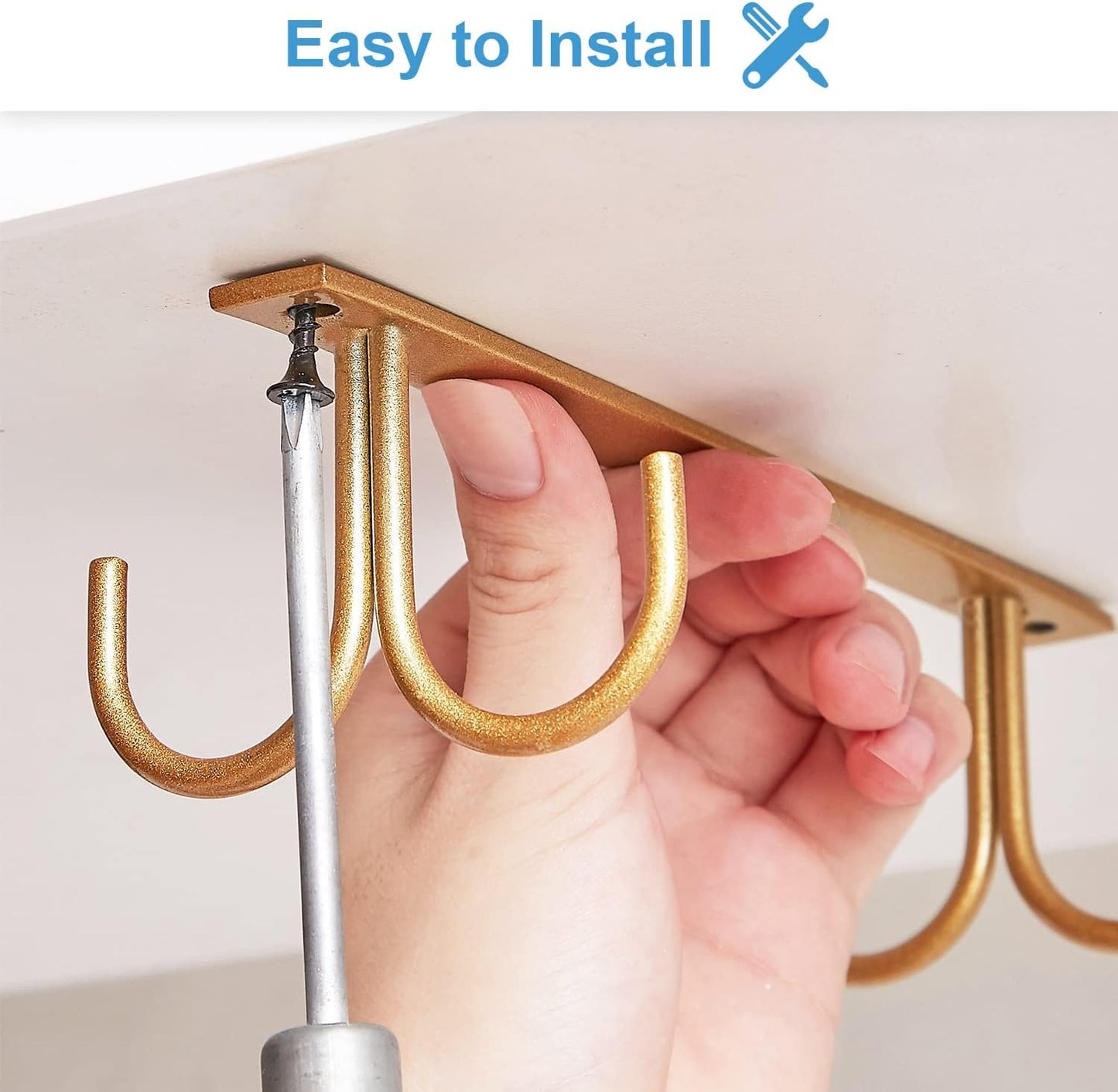 Under-Cabinet Mug Rack Set