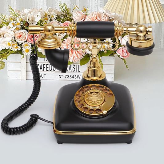 Vintage Wedding Audio Guest Book Phone - retro Black and Gold Boice Message Recorder  | Multiple options