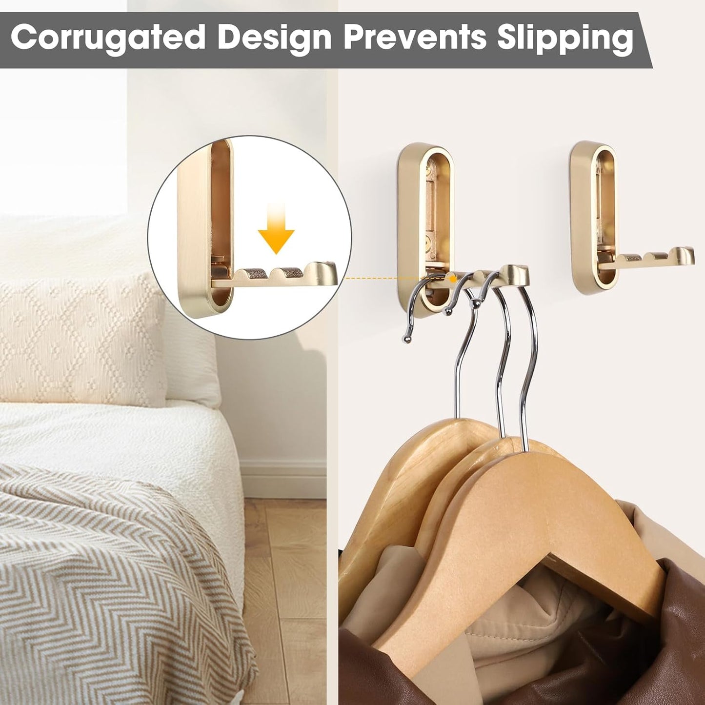 Foldable Gold Wall Hooks