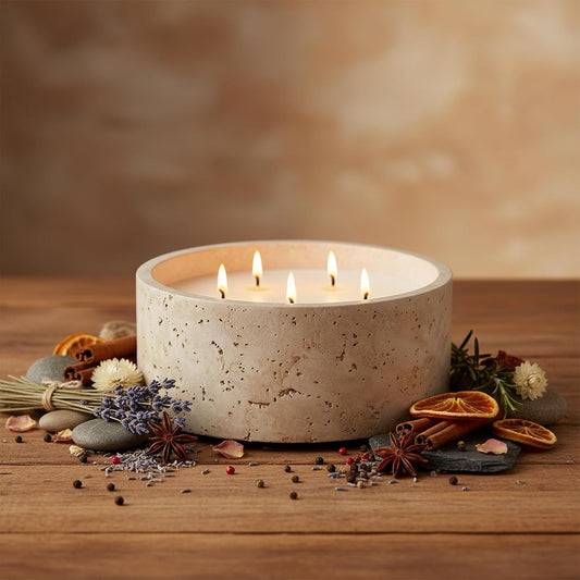 Amber Musk & Vanilla 3-Wick Candle | 21 oz Coconut Soy Blend Candle with Acacia Wood Lid | Luxury Home Fragrance