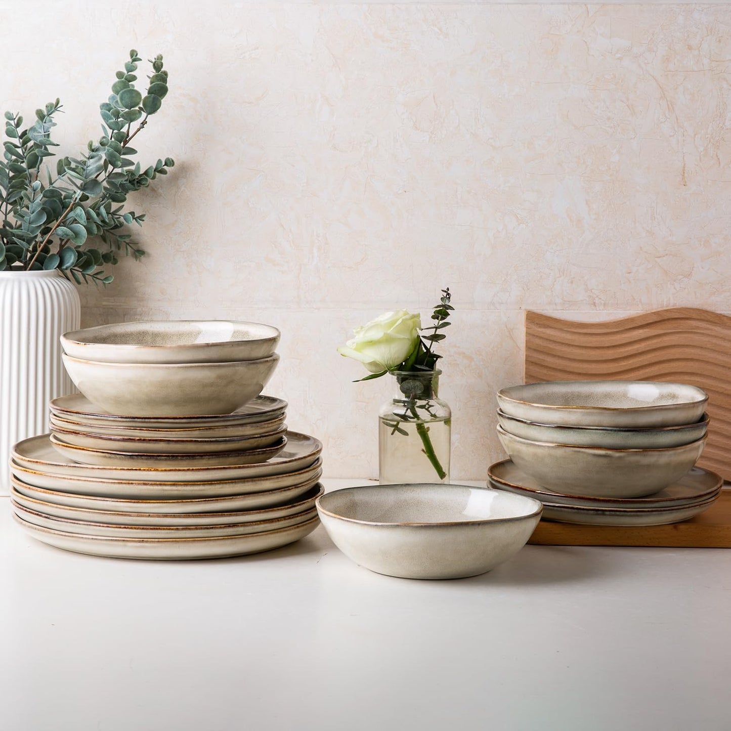 Rustic Elegance dinnerware Set - Timeless Stoneware for Everyday Gatherings