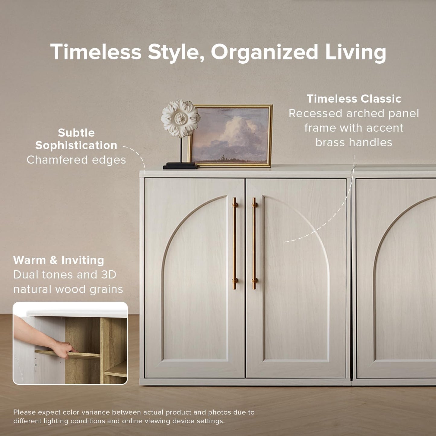 White Oak Arched Cabinet
