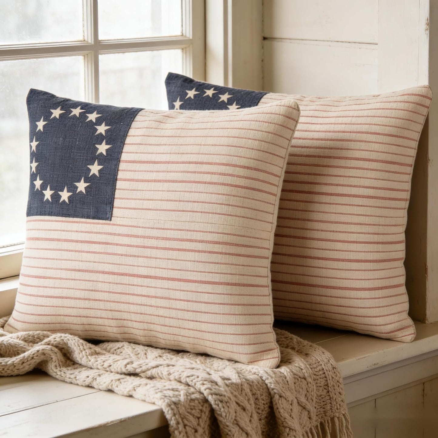 Vintage Betsy ross Flag pillow cover Set