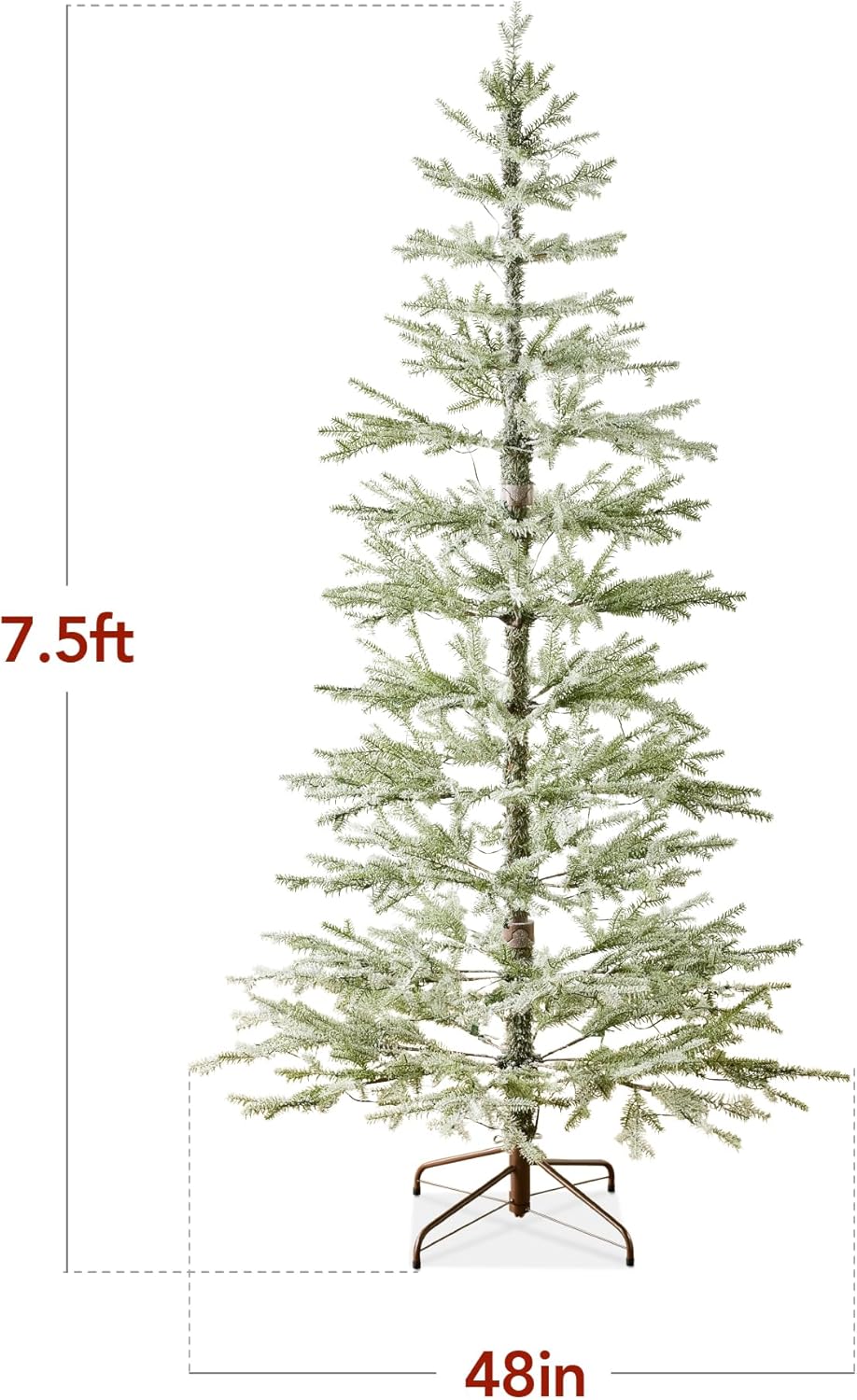Pre-lit Sparse Flocked Christmas Tree with Warm & Multicolor Lights