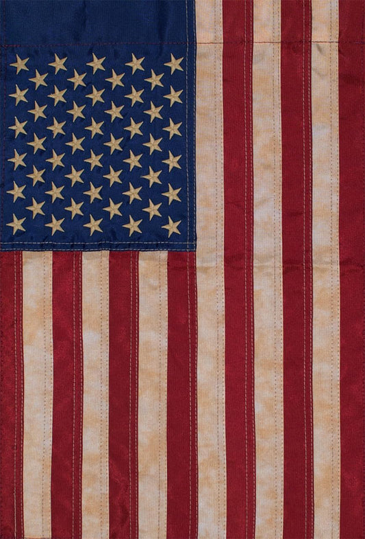 Vintage Tea-Stained American Flag