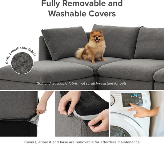 Luxury Washable Slipcover - Modern Section Couch Cover