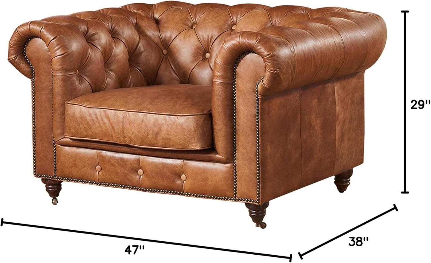 Vintage Chesterfield Leather Armchair