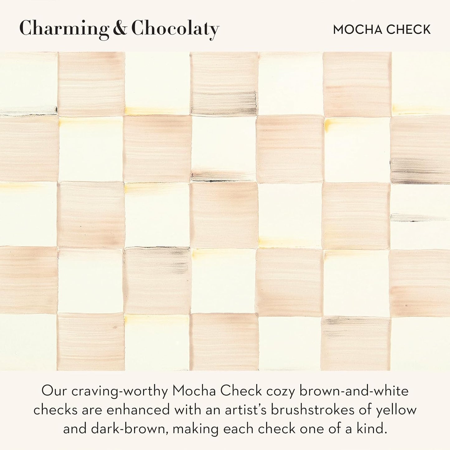 MacKenzie-Child Inspired Mocha Check Pedestal Vase