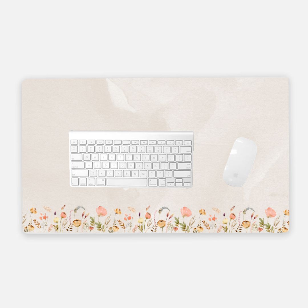 Field of Flower Desk Mat Large Desk Mat