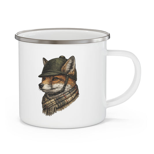 Lady Foxbury Heritage Fox Enamel Camp Mug - 12 oz