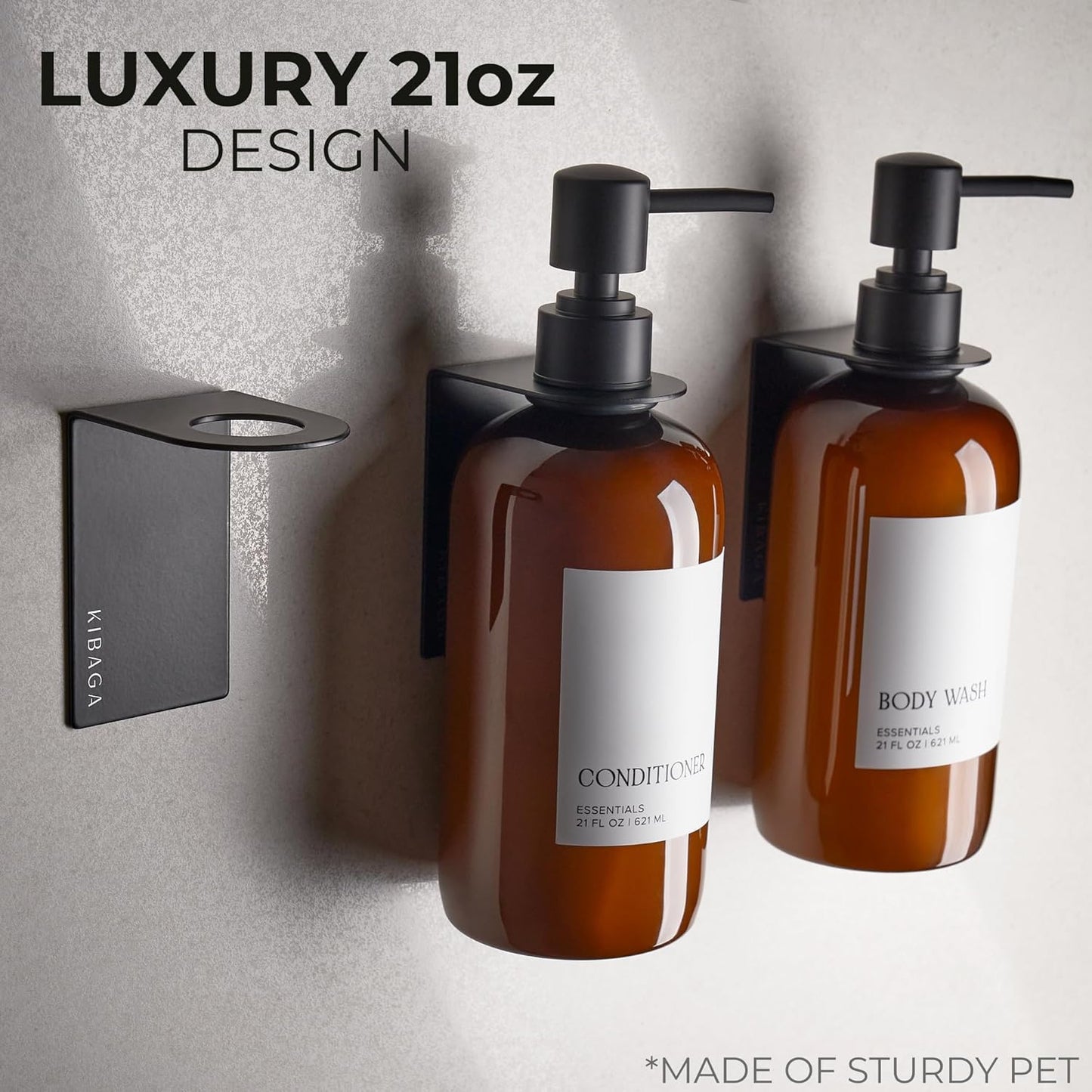 Amber Apothecary Shower Dispenser Set