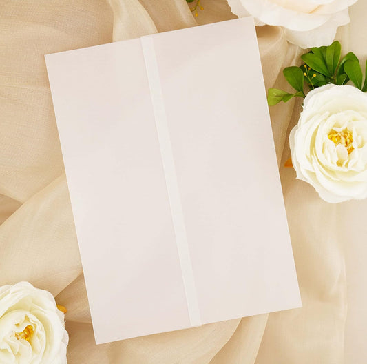 Luxury Clear Vellum Invitation Jackets for 5x7 Wedding Invitations