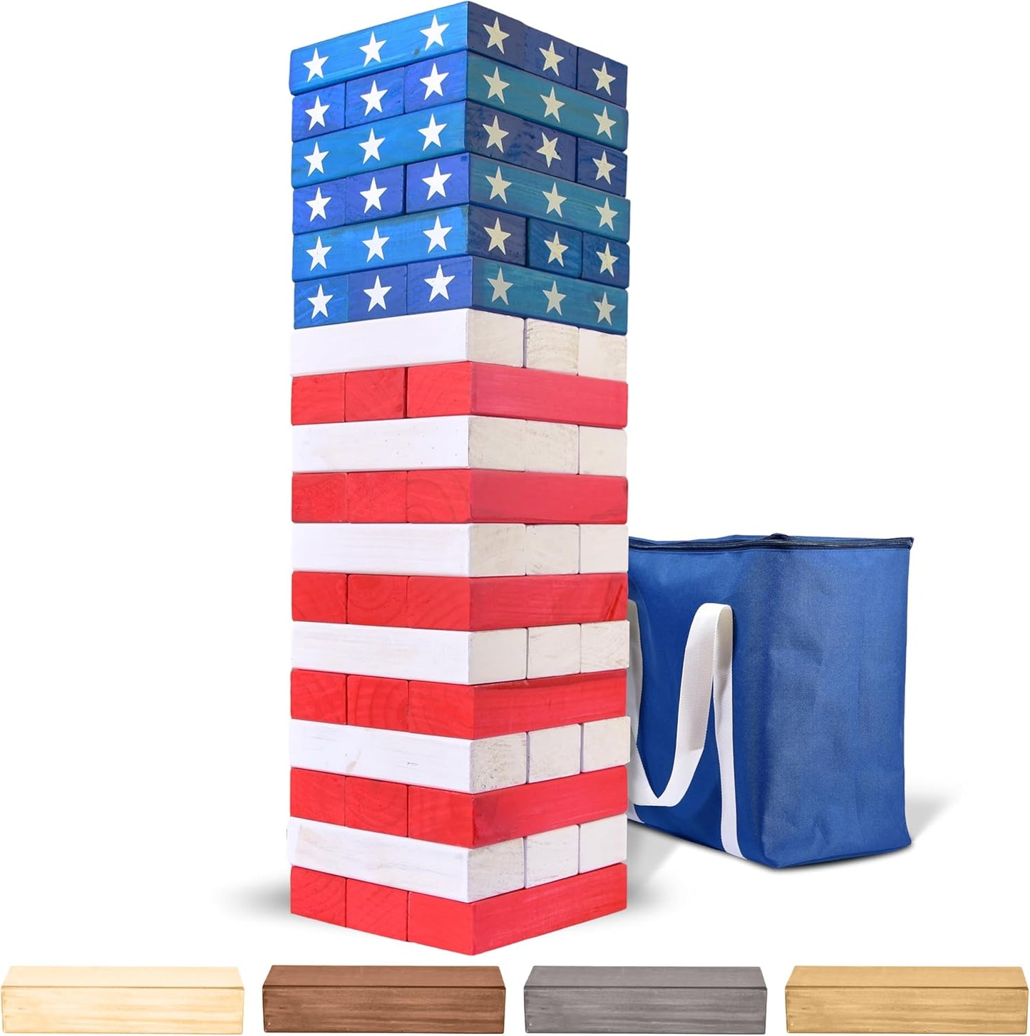 Patriotic Giant Tumble Tower Game Set