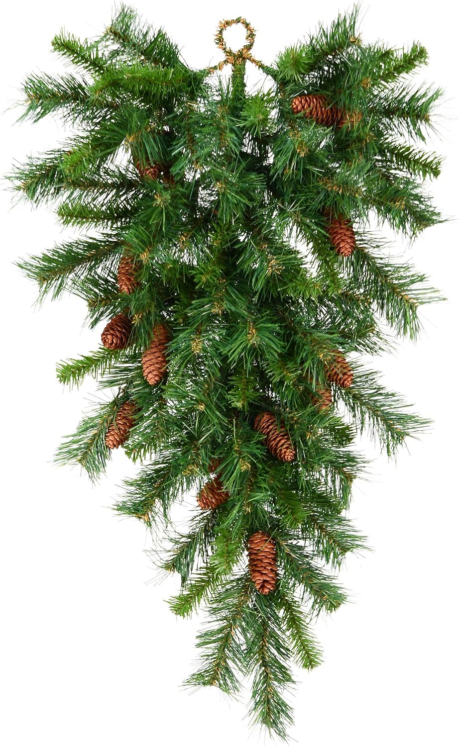 Cheyenne Pine Teardrop Swag with Pinecones - 42 - inch