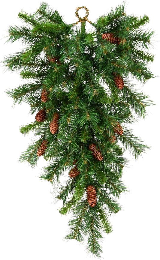 Cheyenne Pine Teardrop Swag with Pinecones - 42 - inch