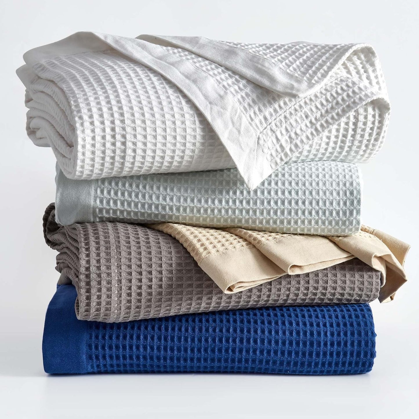 Waffle Weave Cotton Blanket | Lightweight Layering Blanket for Every Season