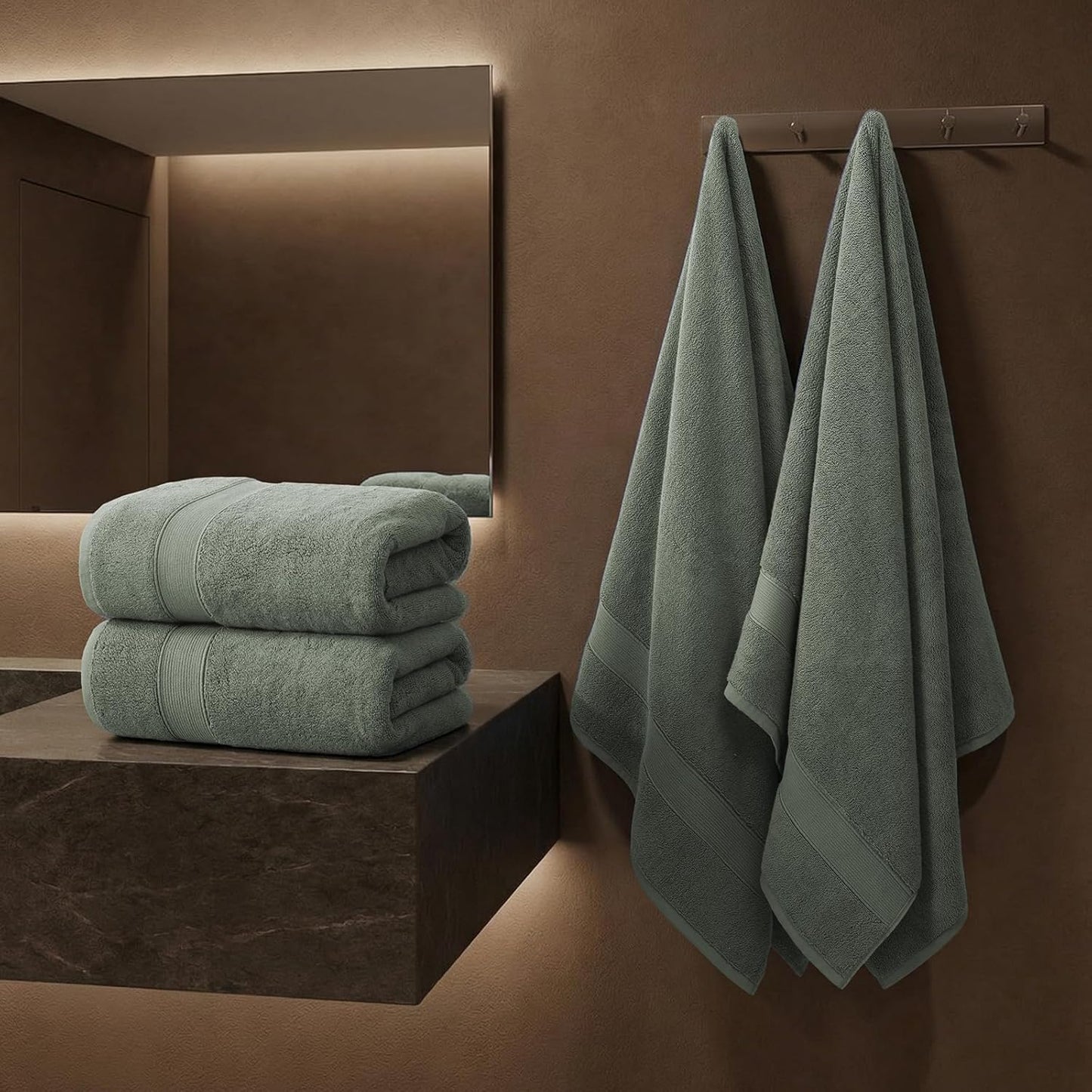 REDKISS Luxury Cotton Bath Towels Set of 4
