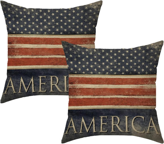 Vintage American Pillow Cover Set