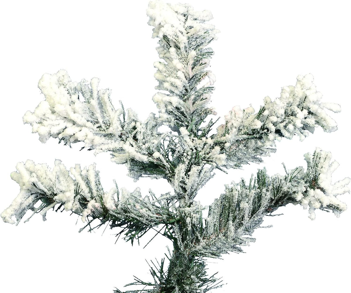 6.5 Foot Flocked Alaskan Pine Artificial Christmas Tree