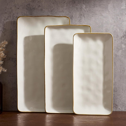 Farmhouse Stoneware Serving Platter Set