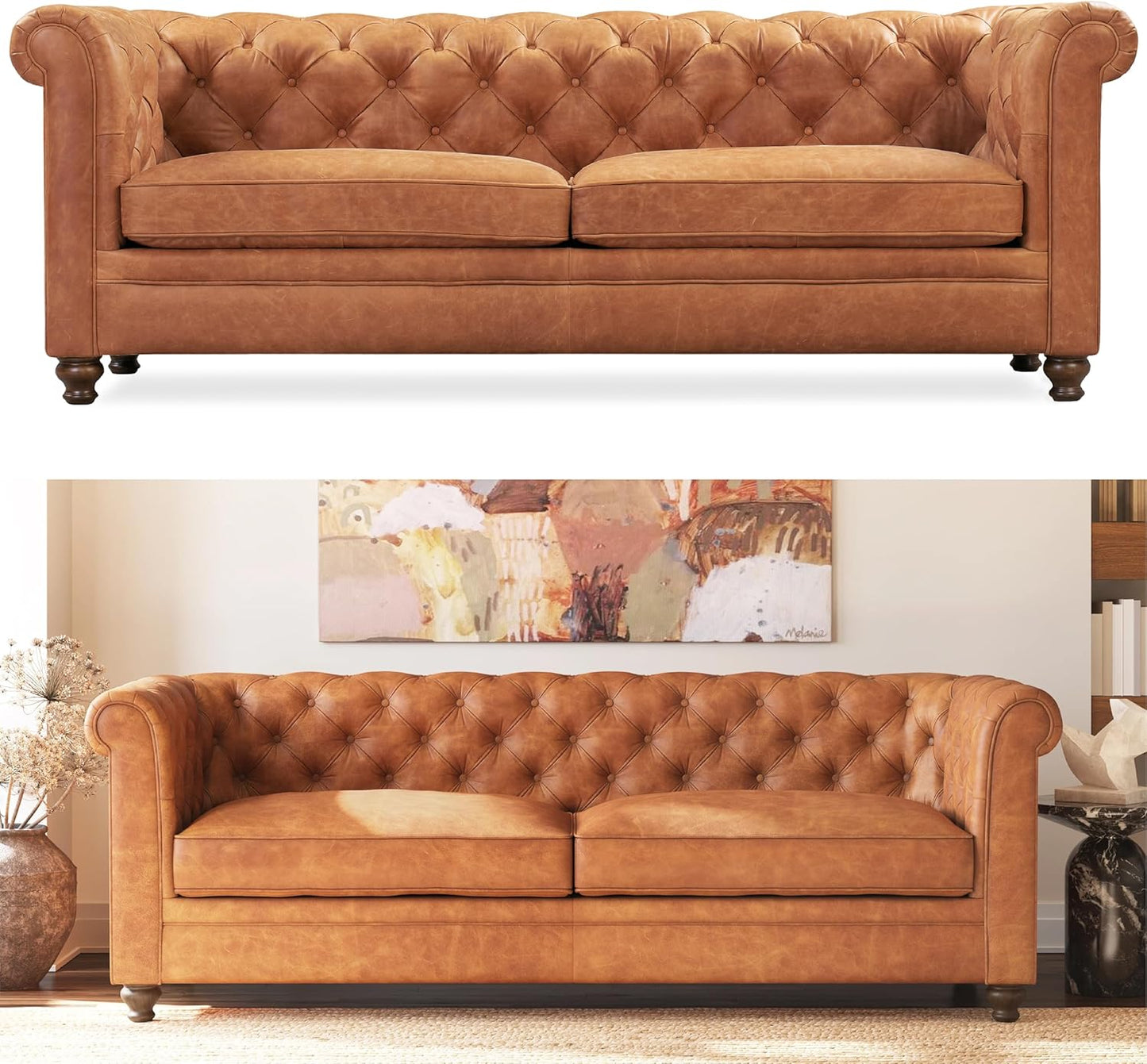 Vintage Chesterfield Leather Sofa | Timeless Luxury Living Room Inspiration