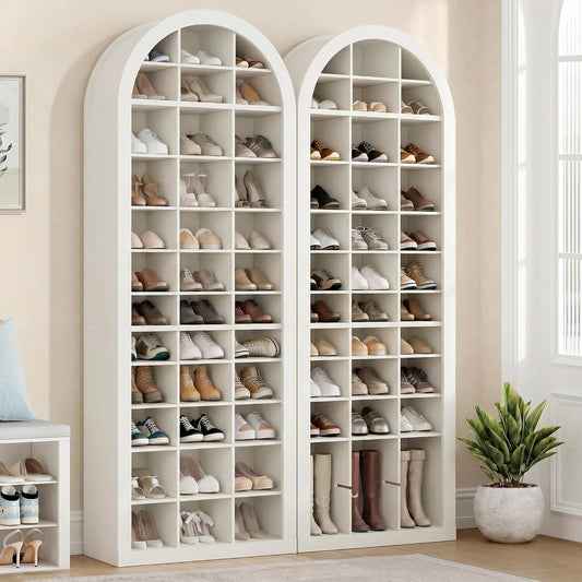 Arched Shoe Storage Cabinets-Set of 2