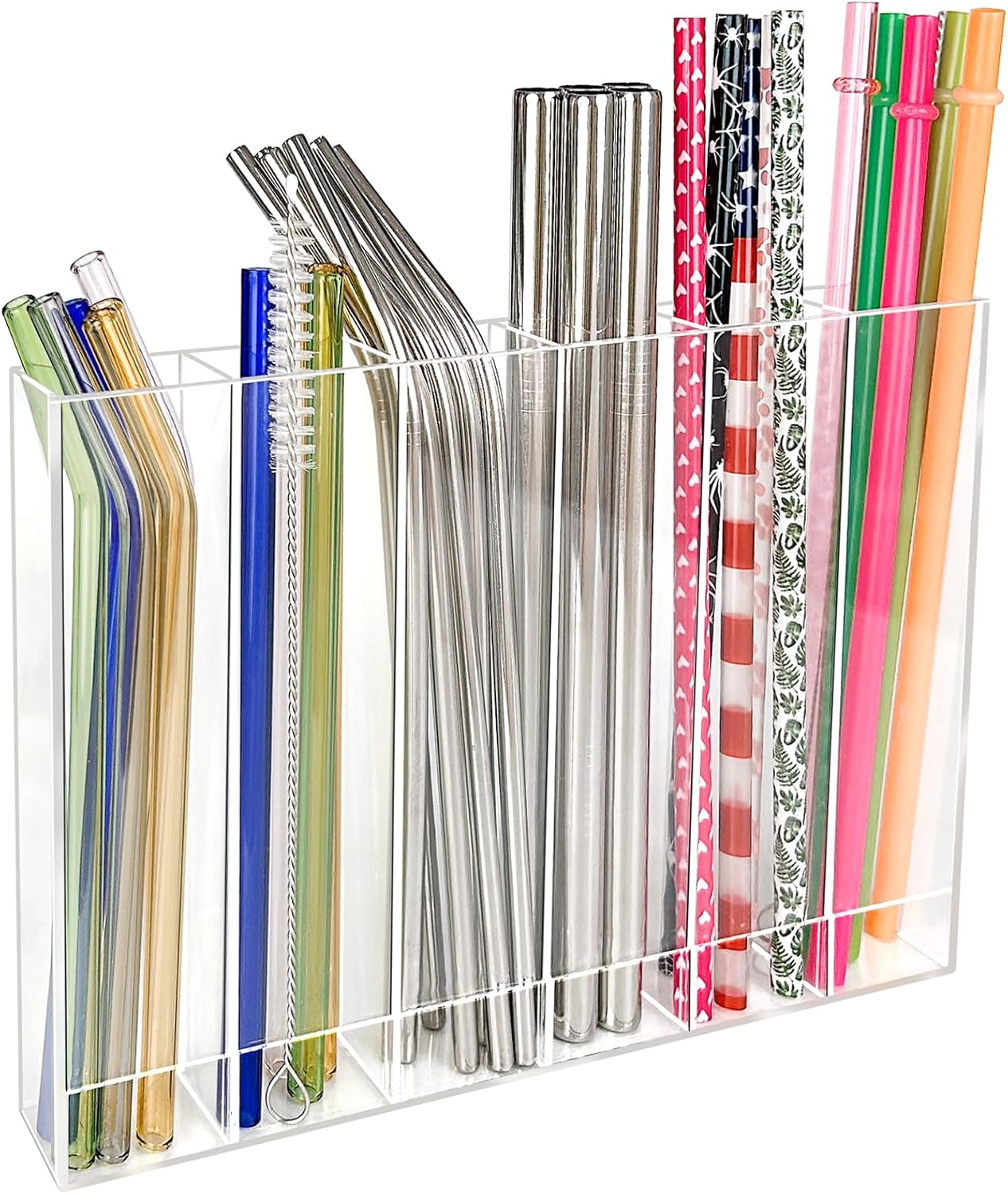 Acrylic Straw Organizer for Cabinet Doors