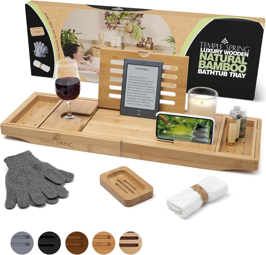 Luxury Acacia Wood Bathtub Caddy Tray