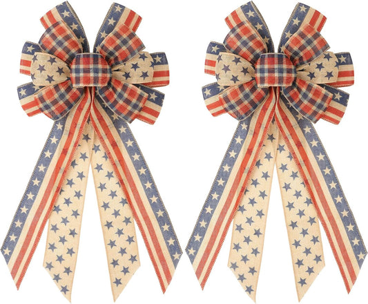 Patriotic Front Door Bow