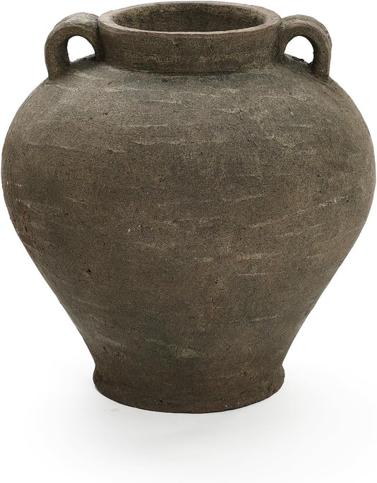 Rustic Terracotta Amphora Vase