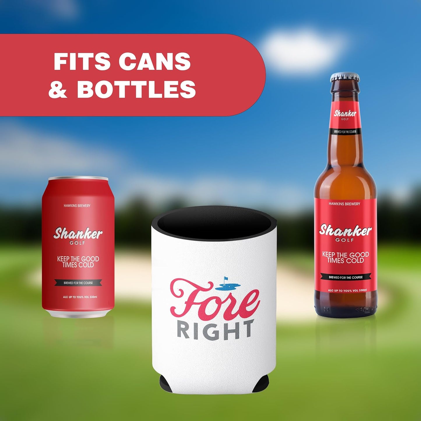 Funny Fairway Social Golf Can Cooler Set
