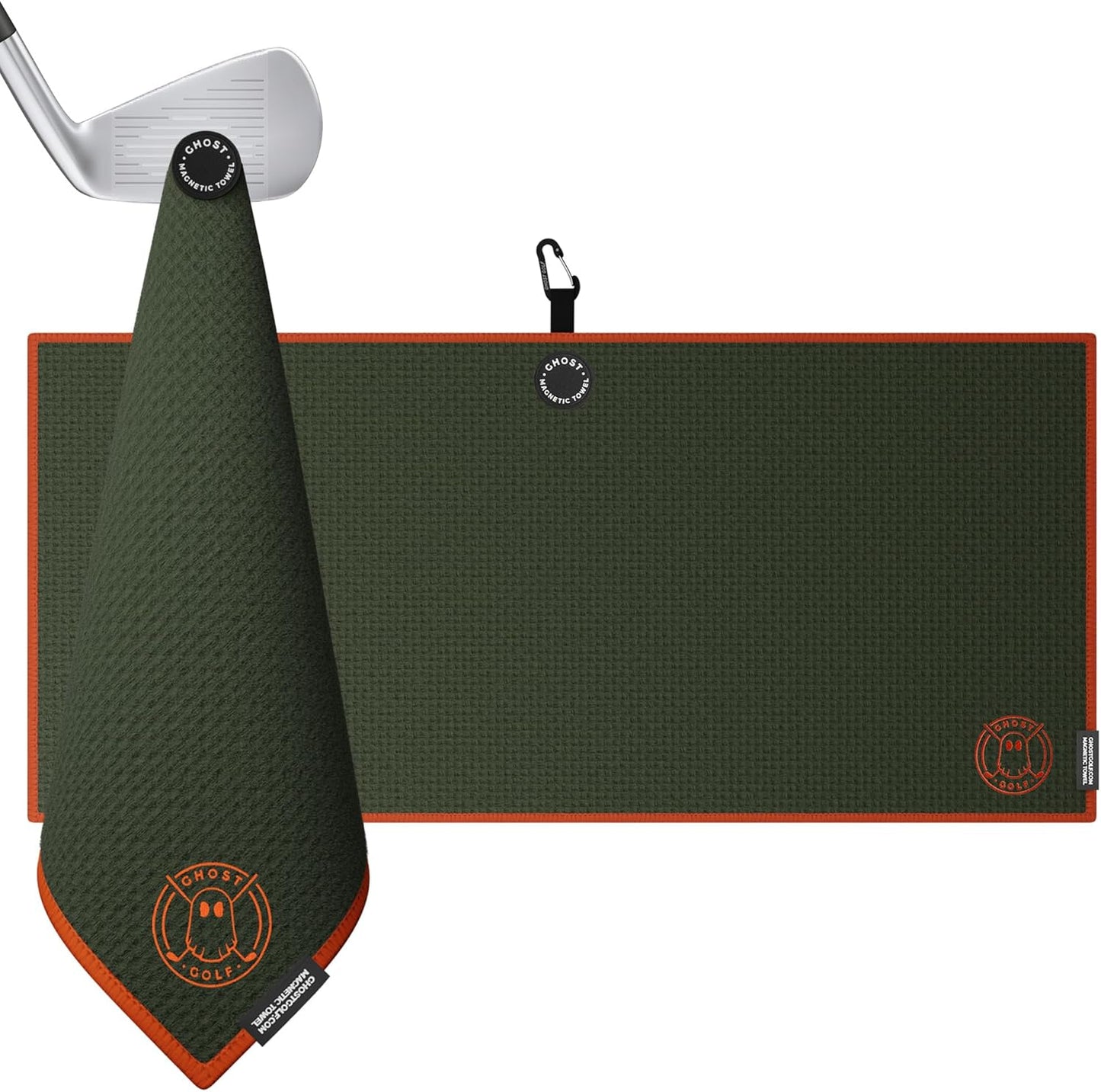 Ghost Golf Magnetic Caddie Towel - Waffle Weave Microfiber Golf Towel
