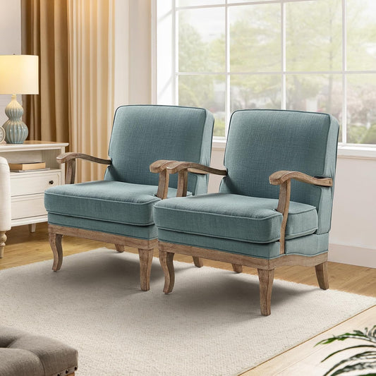 HULALA HOME Mid-Century Modern Accent Chairs Set of 2