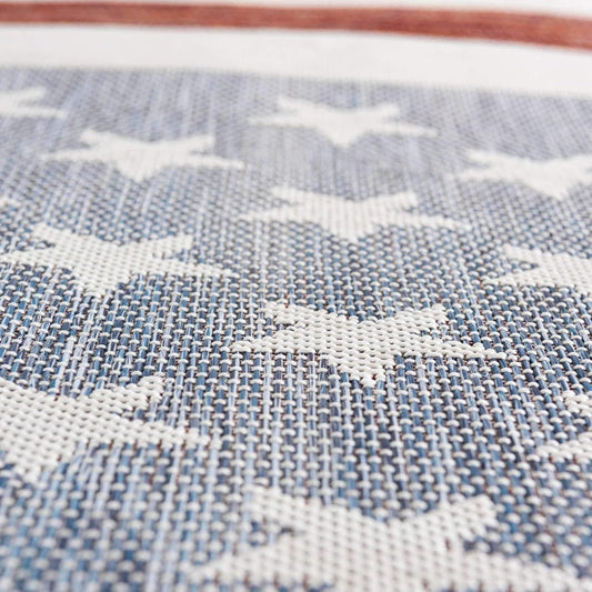 Patriotic American Flag Outdoor Rug