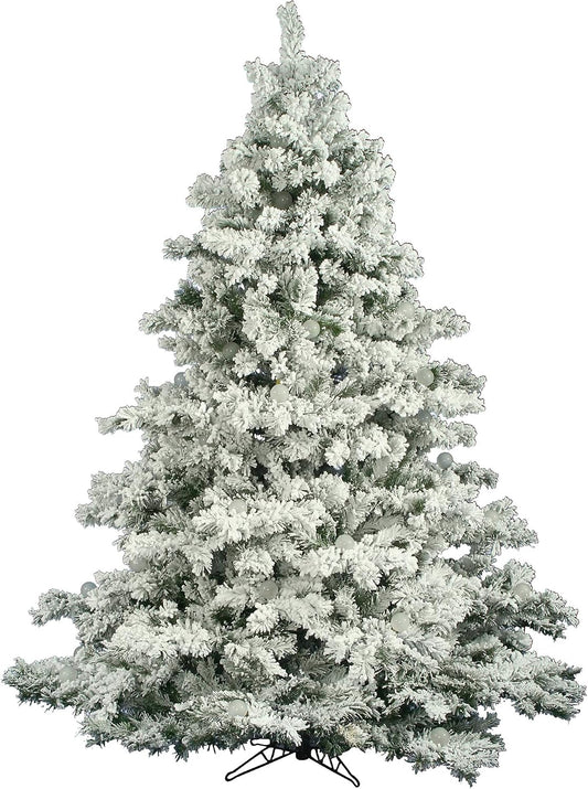 6.5 Foot Flocked Alaskan Pine Artificial Christmas Tree