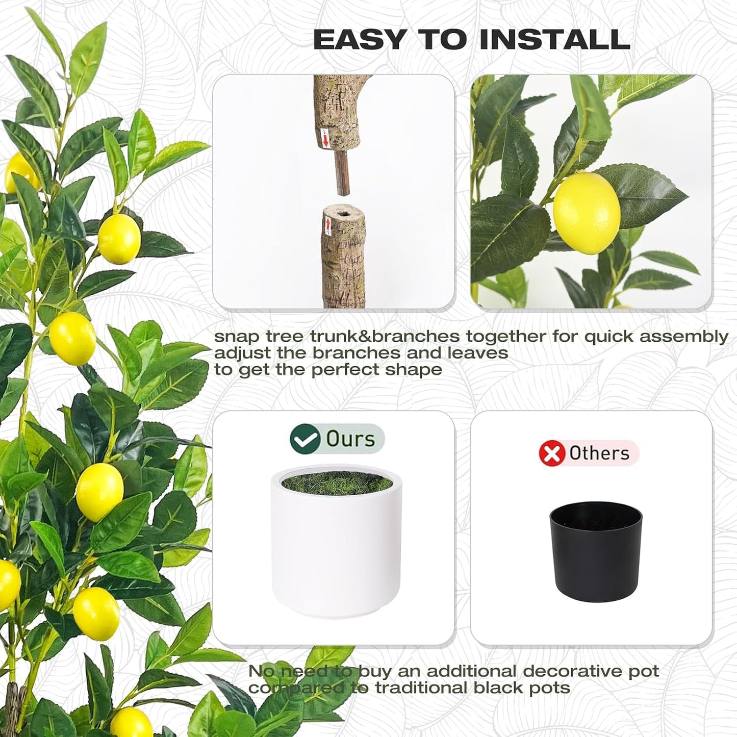 Bring Mediterranean Charm Home with Faux Lemon Tree