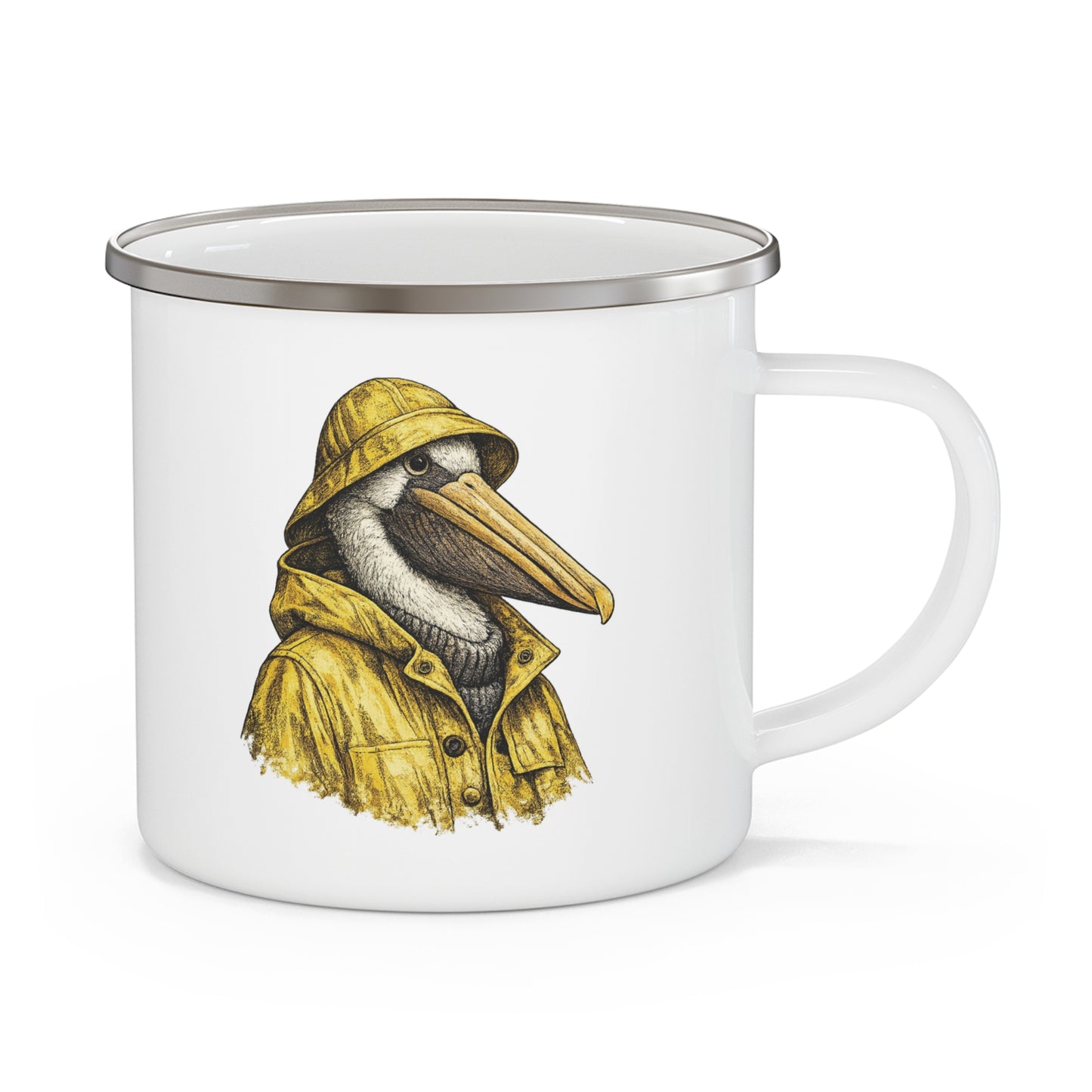 Captain Gulliver Heritage Pelican Enamel Camp Mug - 12 oz