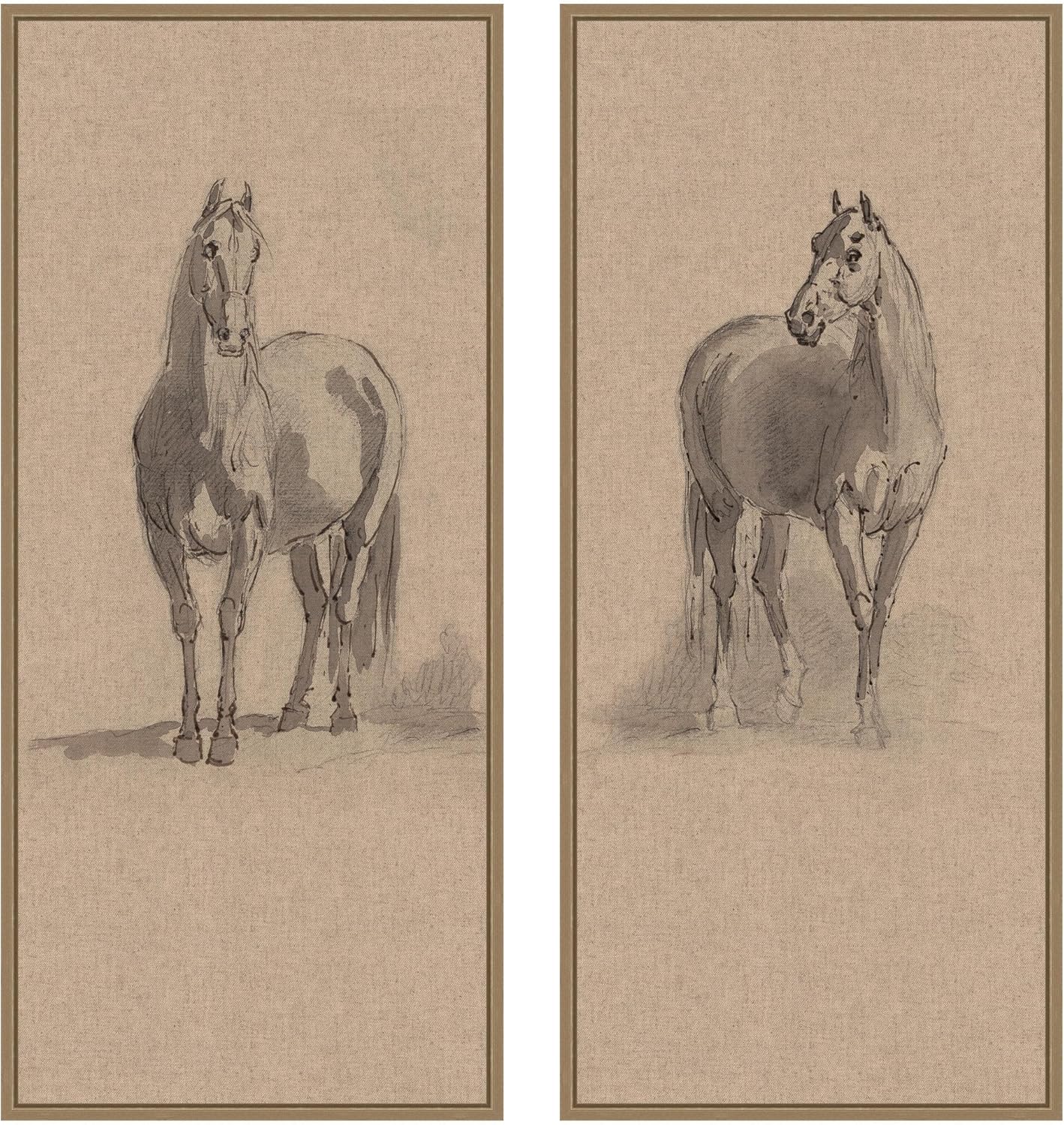 Vintage Equestrian Wall Art Set