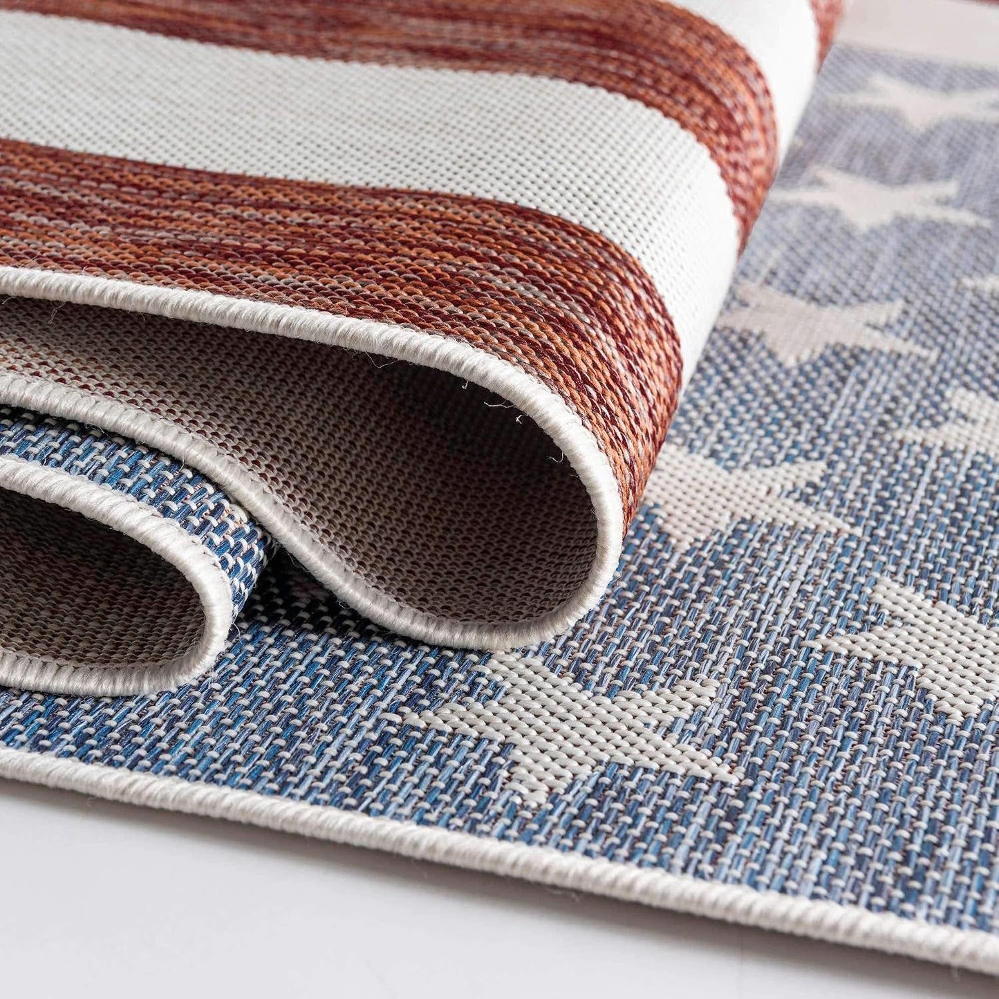 Patriotic American Flag Outdoor Rug