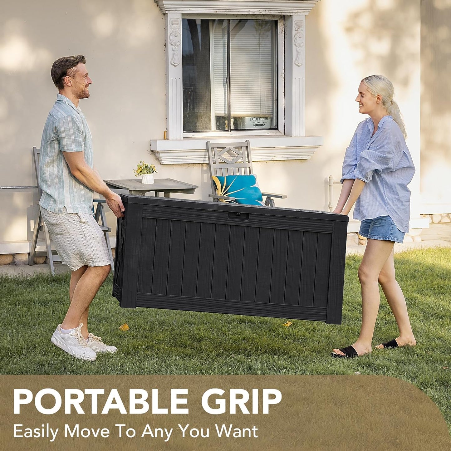 120-Gallon Outdoor Dec Box for Patio Storage