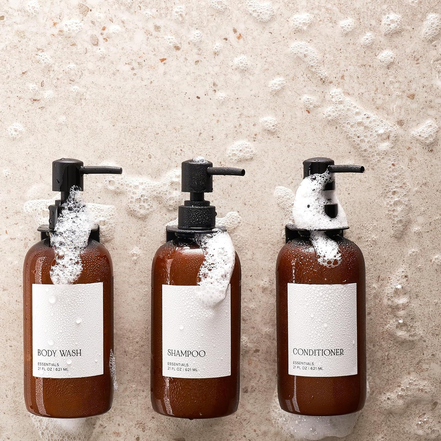 Amber Apothecary Shower Dispenser Set