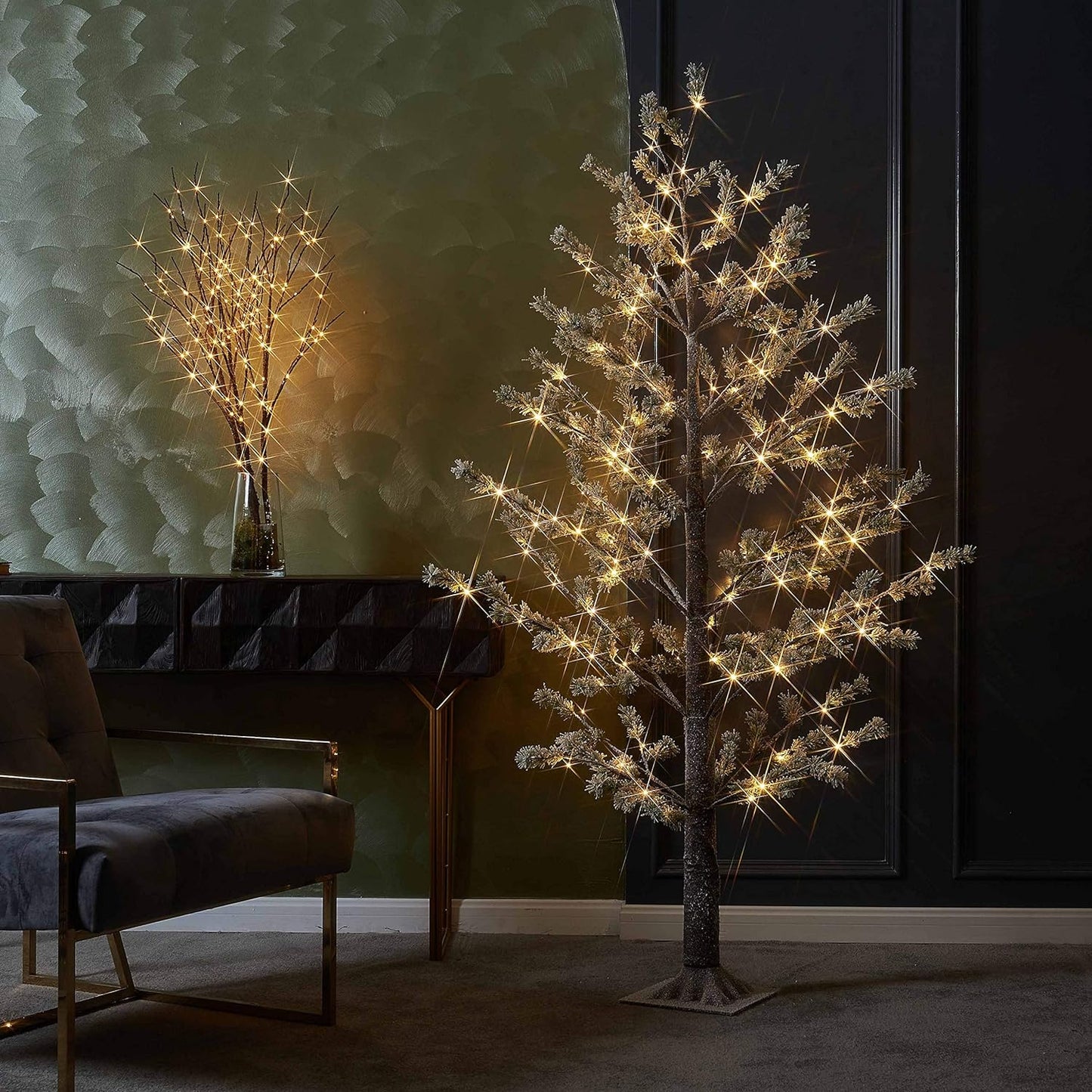 Pre-Lit Faux Norway Pine Tree with Warm White LED Lights | Elegant Indoor & Outdoor Christmas Tree