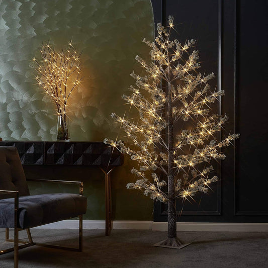 Pre-Lit Faux Norway Pine Tree with Warm White LED Lights | Elegant Indoor & Outdoor Christmas Tree